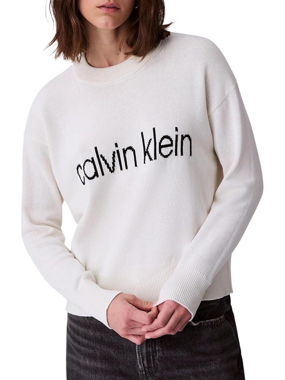 Calvin Klein Calvin Klein Jeans Maglia Donna Mod. LVO47C311G YAS Panna Avorio