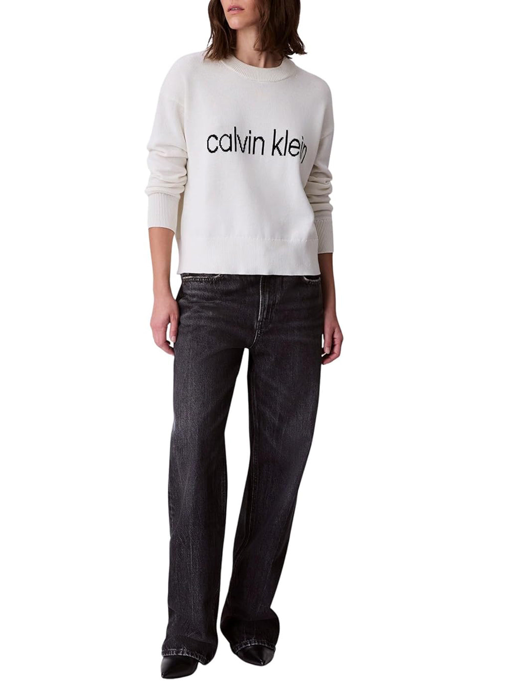 Calvin Klein Calvin Klein Jeans Maglia Donna Mod. LVO47C311G YAS Panna Avorio