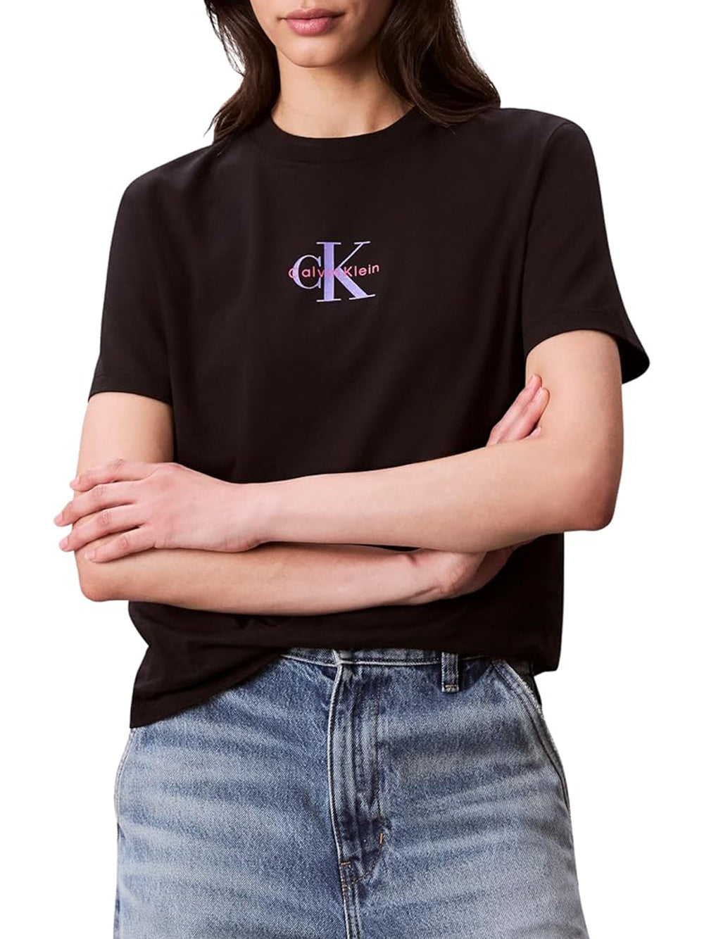 Calvin Klein Calvin Klein Jeans T-shirt Donna Mod. LVO47C856G UB1 Nero