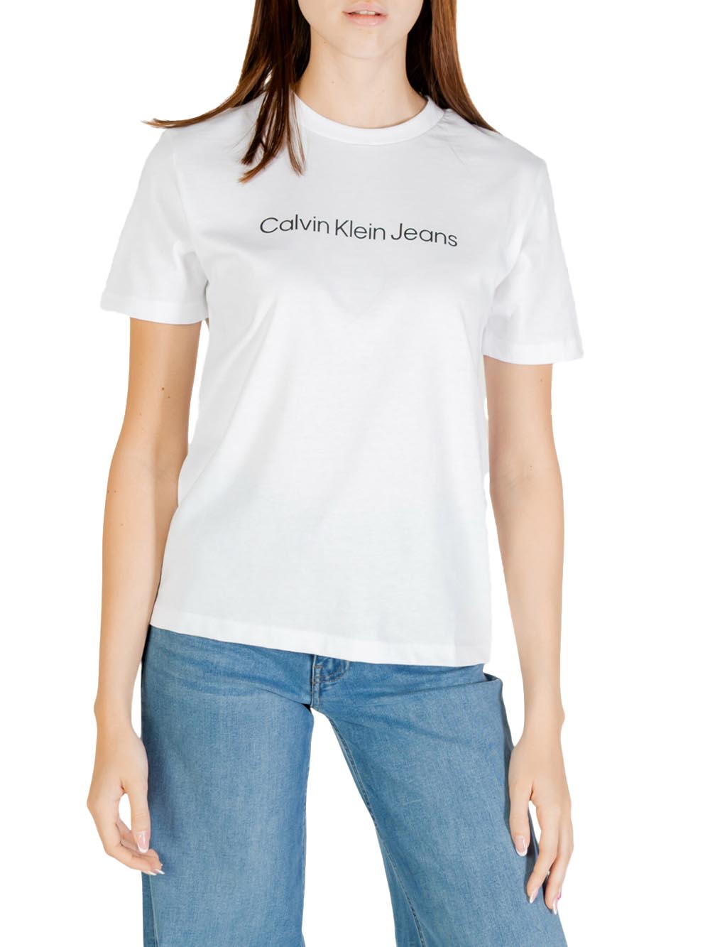 Calvin Klein Calvin Klein Jeans T-shirt Donna Mod. LVO47C912G YAA Bianco