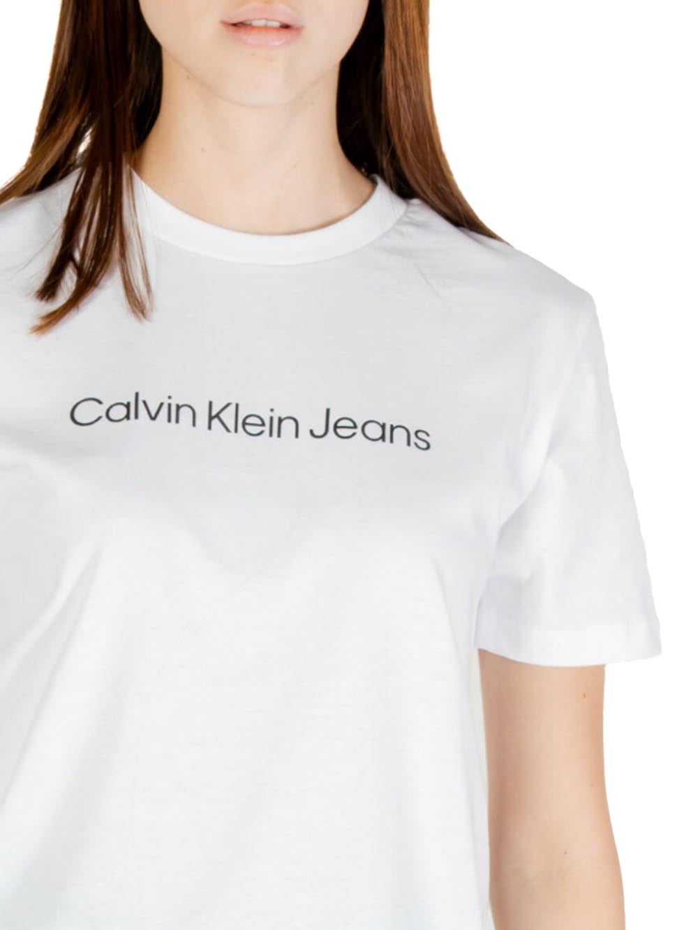 Calvin Klein Calvin Klein Jeans T-shirt Donna Mod. LVO47C912G YAA Bianco