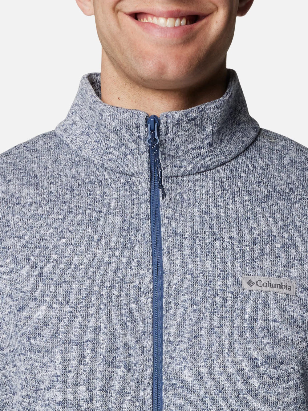 Felpa Zip Columbia da Uomo - Blu