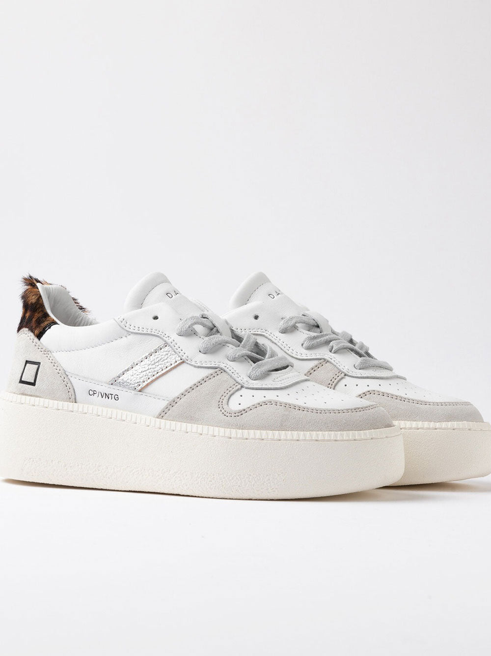 Sneakers Date Court Platform da Donna - Bianco