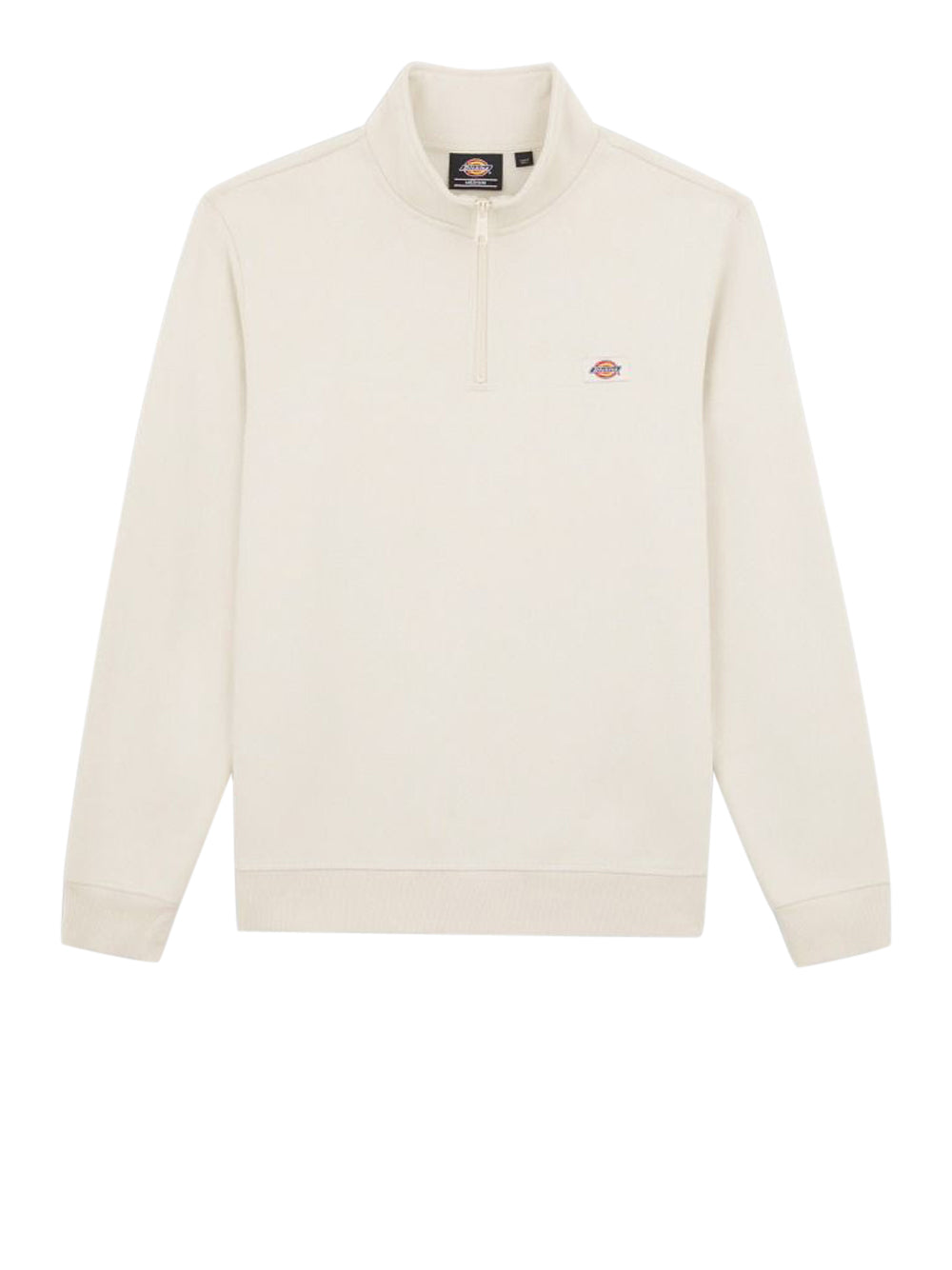 Felpa Zip Dickies Oakport Quarter Zip Heather Gre da Uomo - Avorio