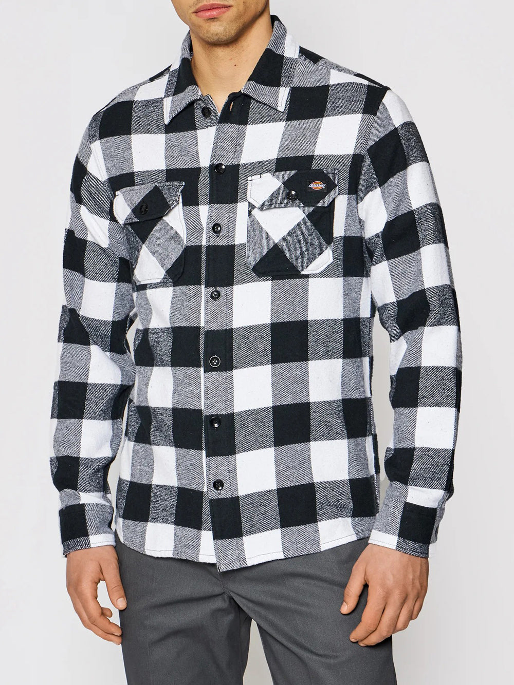 Camicia Casual Dickies Sacramento Shirt Evergreen Spr da Uomo - Bianco Nero