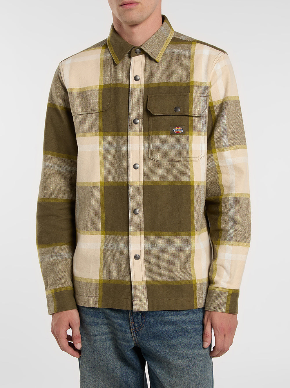 Camicia Casual Dickies Nimmons Ls da Uomo - Avorio