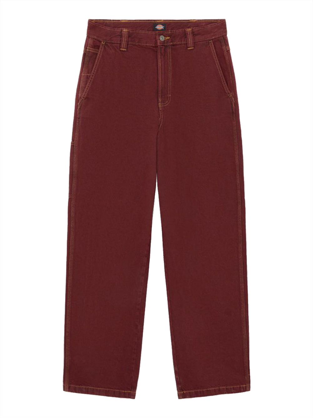 Jeans Straight Dickies Madison Baggy Fit da Uomo - Bordeaux