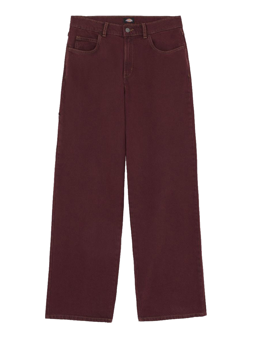 Jeans Wide Dickies Herndon da Donna - Bordeaux