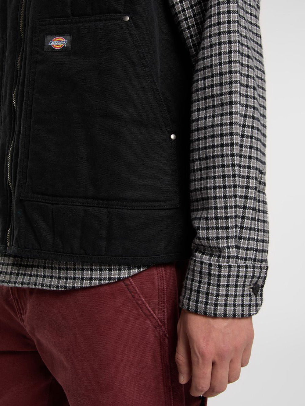 Smanicato Dickies Quilted Canvas Vest da Uomo - Nero