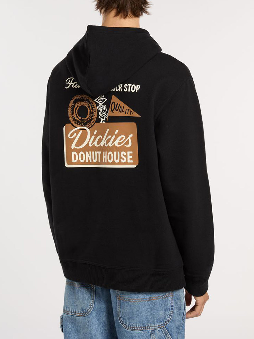 Felpa Cappuccio Dickies Donut House da Uomo - Nero