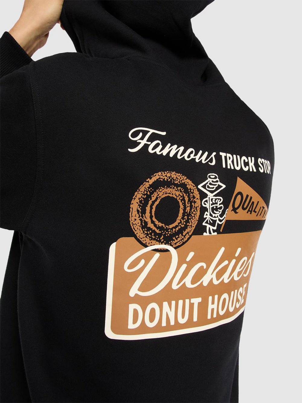 Felpa Cappuccio Dickies Donut House da Uomo - Nero