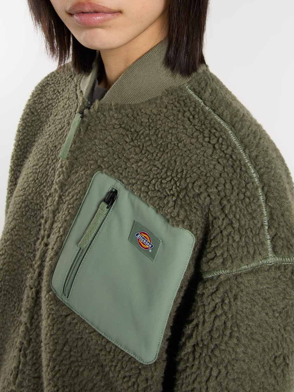 Bomber Dickies Central Sherpa Bomber da Donna - Verde