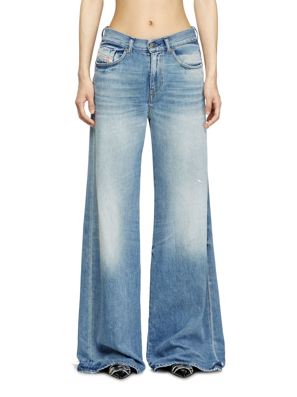 Jeans Wide Diesel Akemi da Donna - Denim