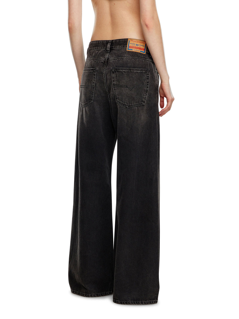 Jeans Wide Diesel Sire da Donna - Nero