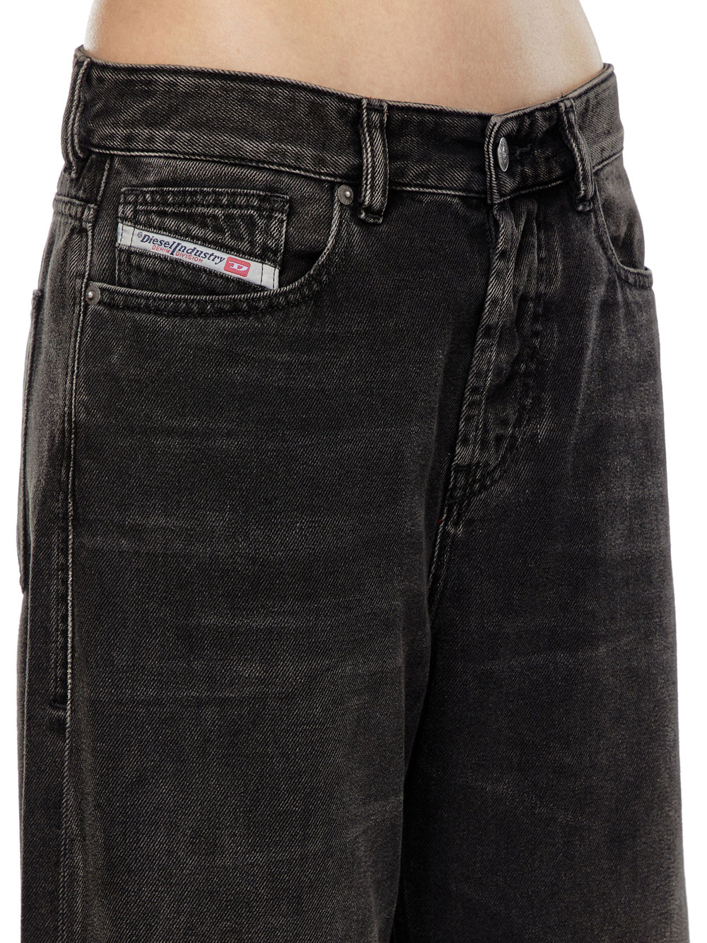 Jeans Wide Diesel Sire da Donna - Nero