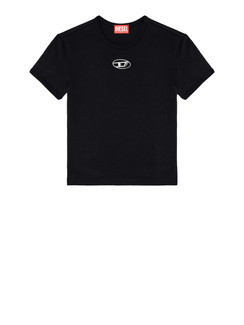 T-shirt Diesel Uncutie Long da Donna - Nero