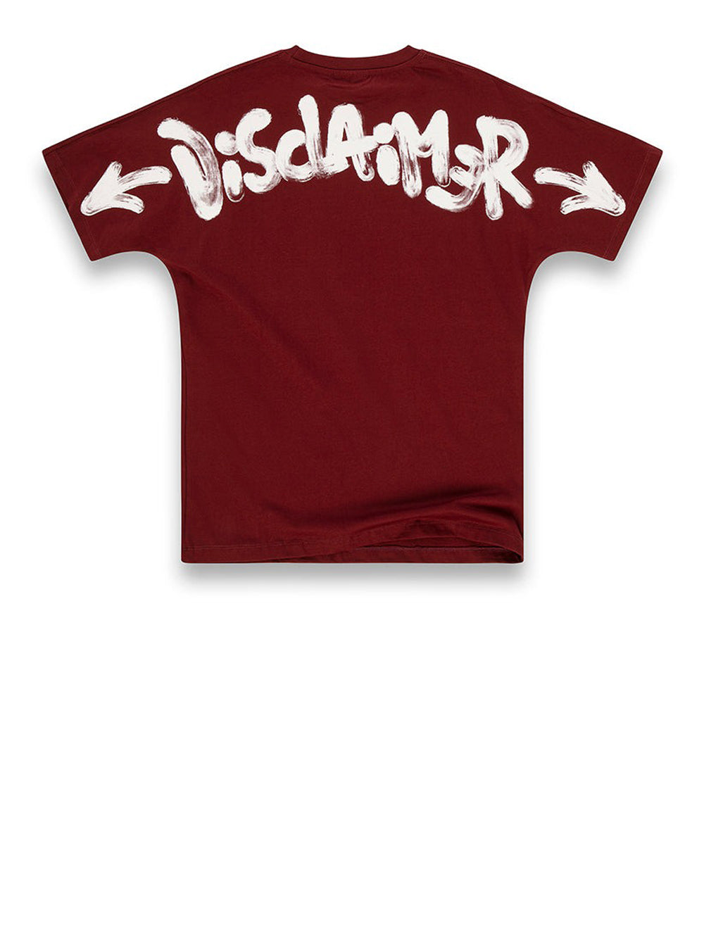 T-shirt Disclaimer da Uomo - Bordeaux