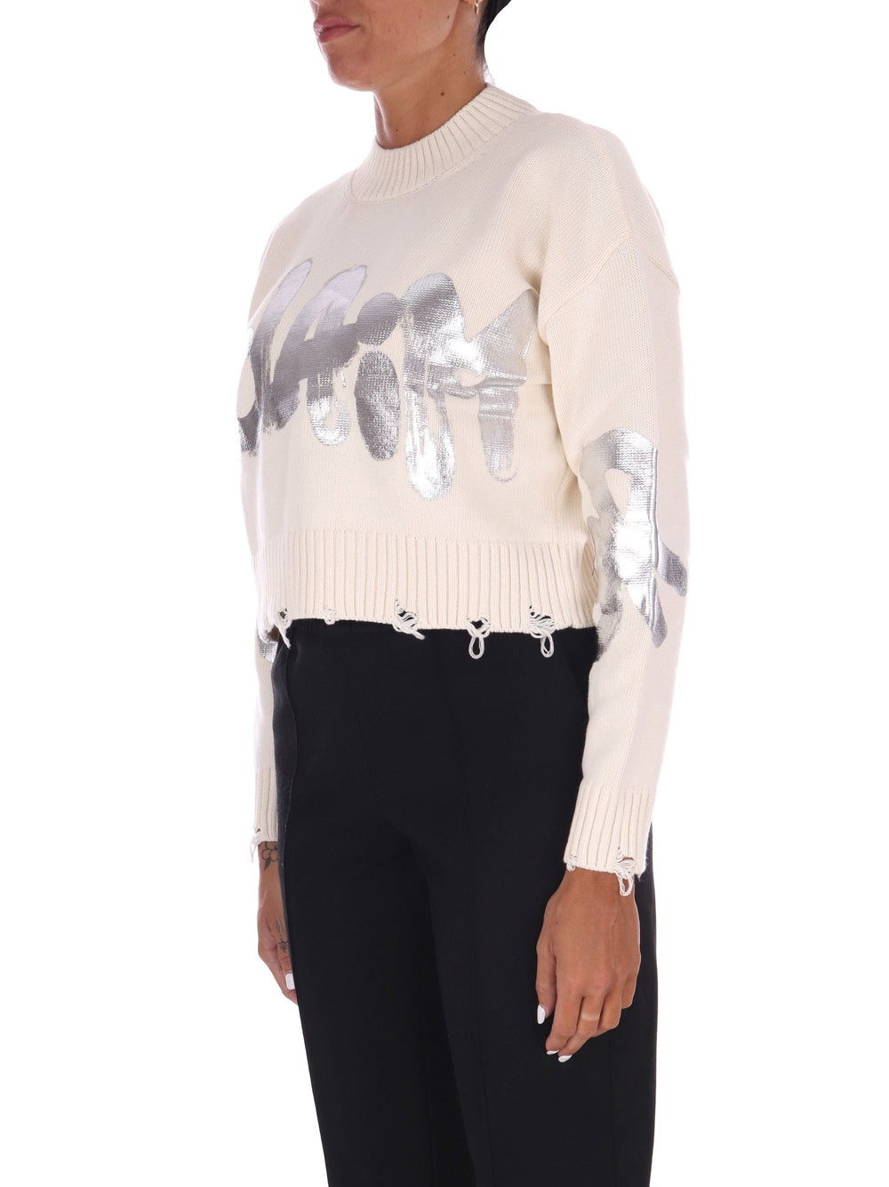 Pullover Disclaimer da Donna - Bianco
