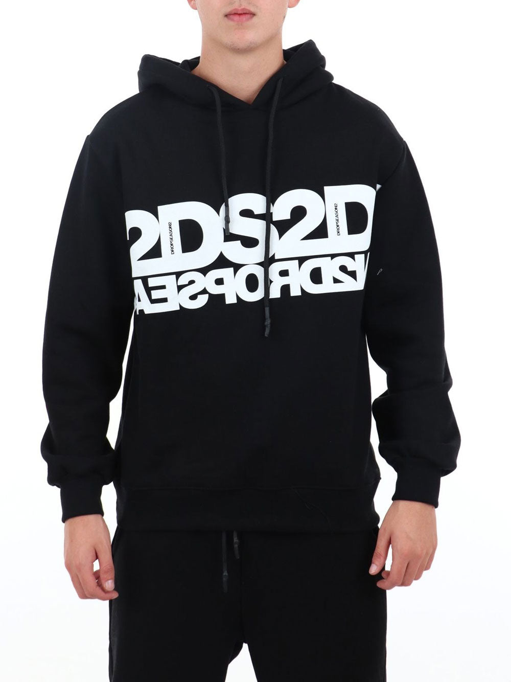 Felpa Cappuccio Drop Season 2 da Uomo - Nero