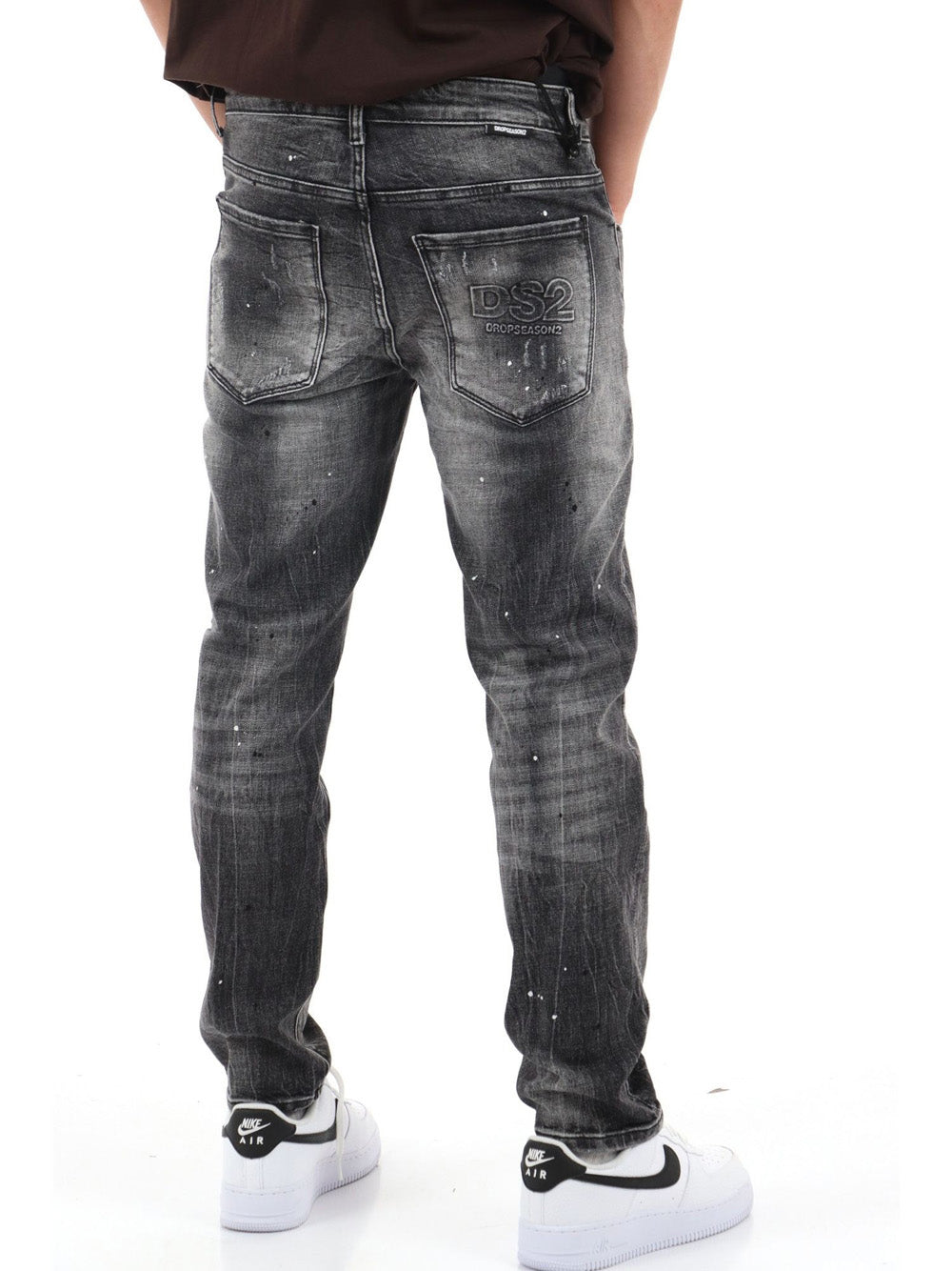 Jeans Slim Drop Season 2 da Uomo - Nero