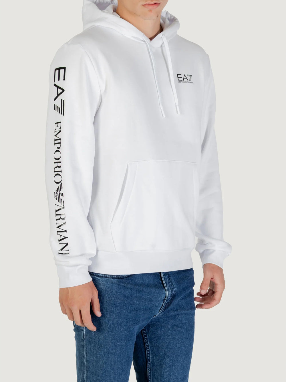 Felpa Cappuccio Ea7 da Uomo - Bianco