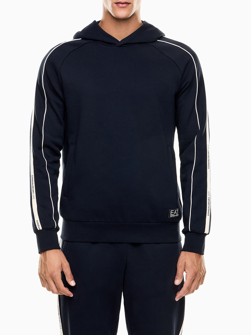 Felpa Cappuccio Ea7 da Uomo - Blu