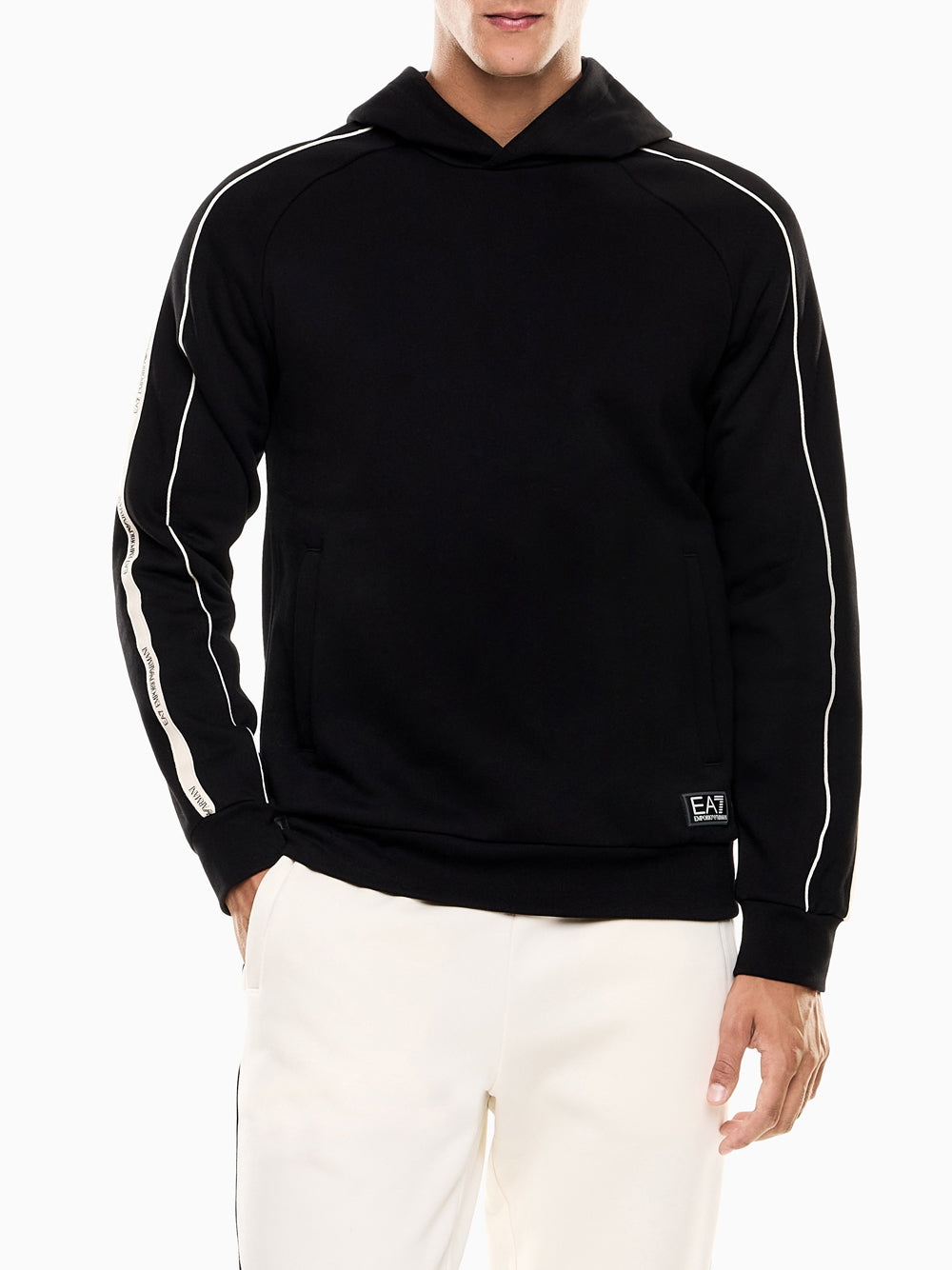 Felpa Cappuccio Ea7 da Uomo - Nero