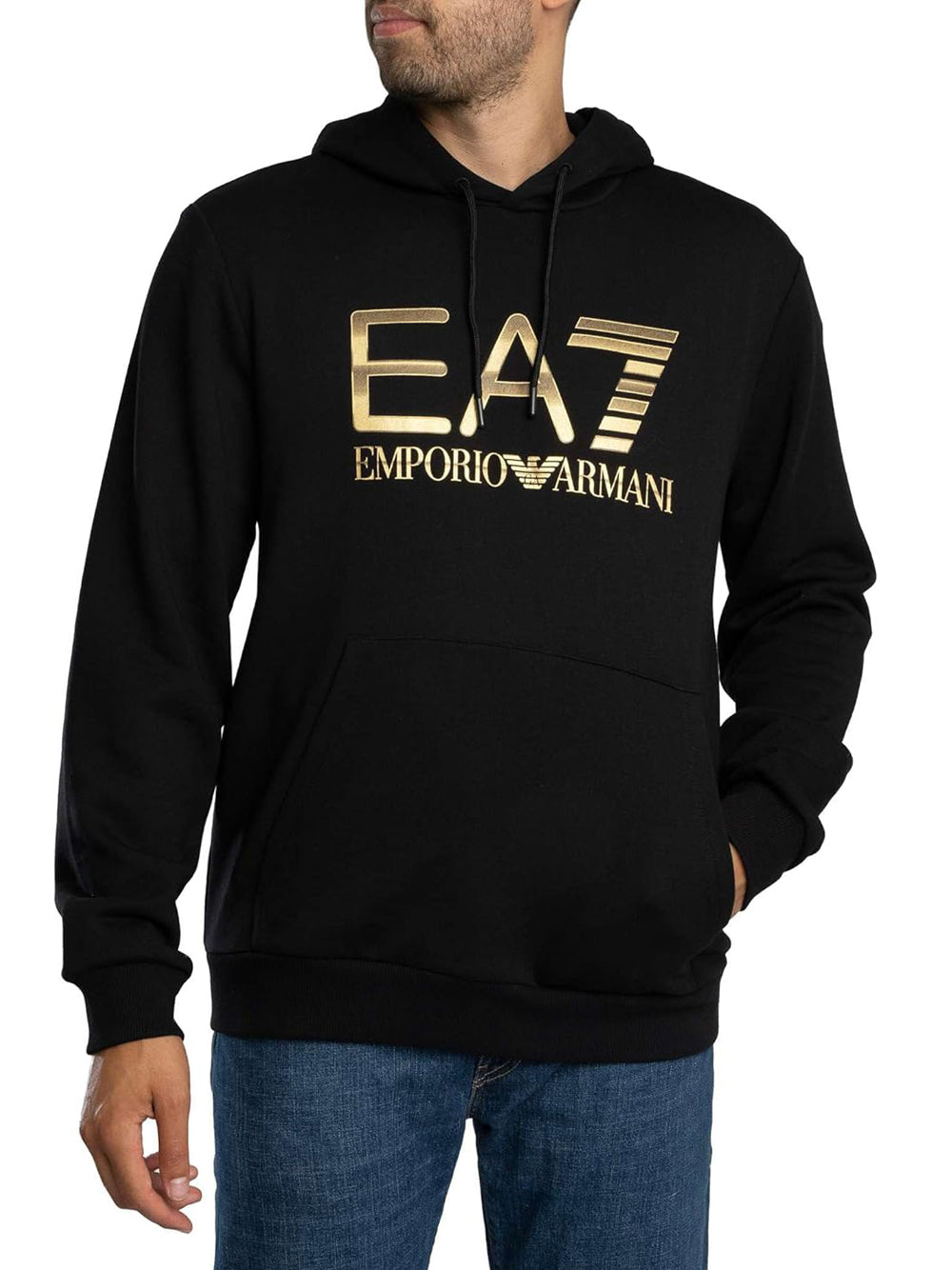 Ea7 Emporio Armani Felpa cappuccio Uomo Mod. 7M001190 AF17787 UC001 Nero