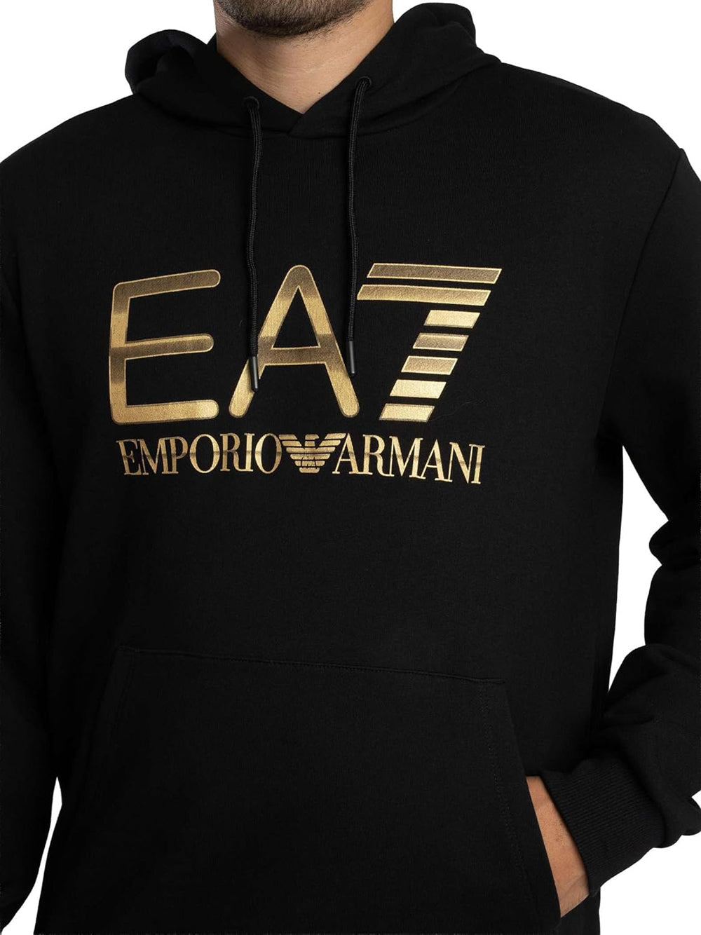 Ea7 Emporio Armani Felpa cappuccio Uomo Mod. 7M001190 AF17787 UC001 Nero