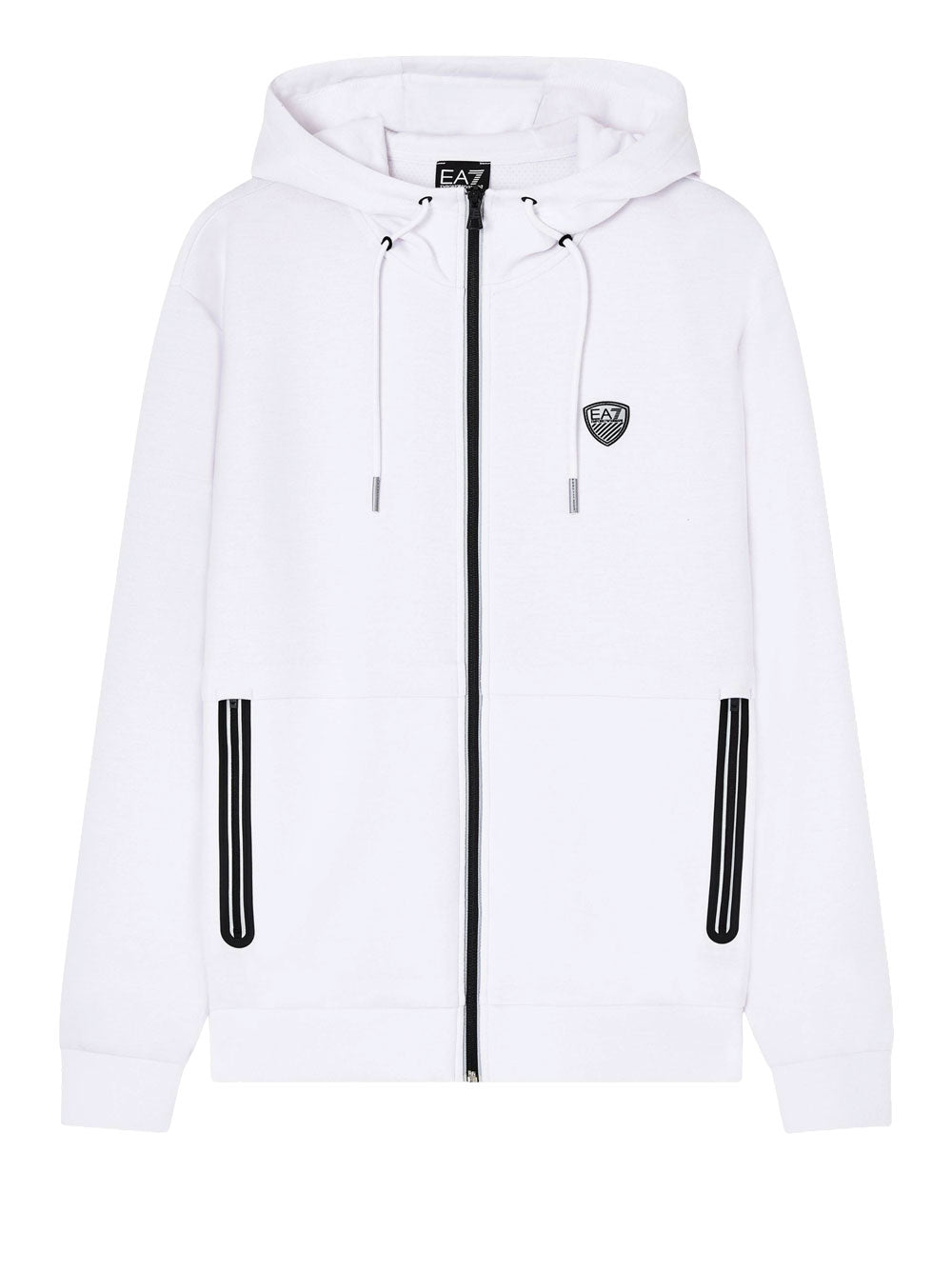Felpa Zip Ea7 da Uomo - Bianco