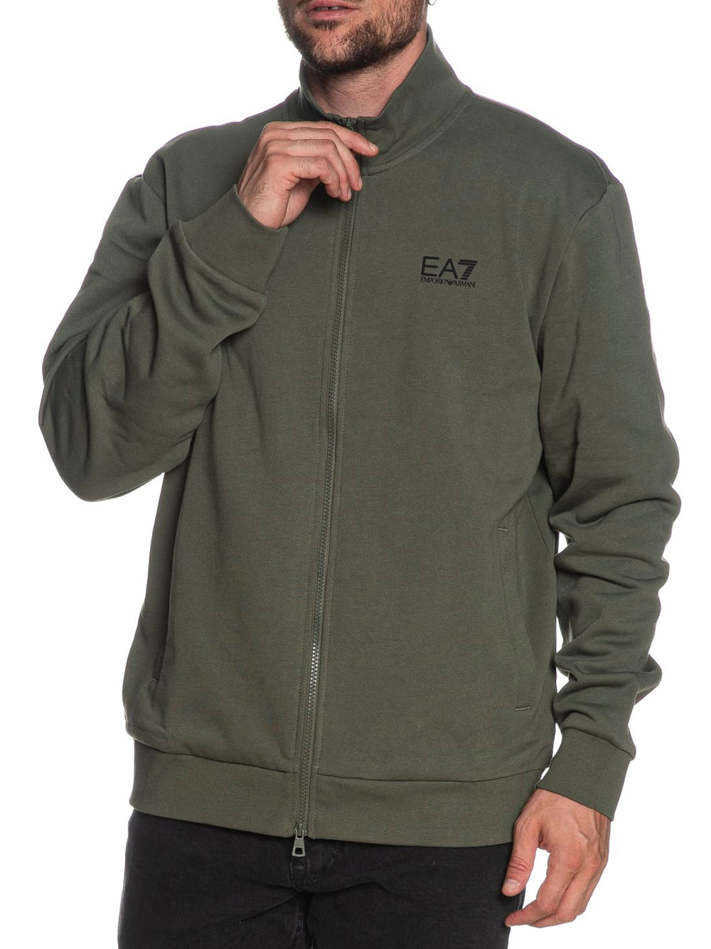 Felpa Zip Ea7 da Uomo - Verde