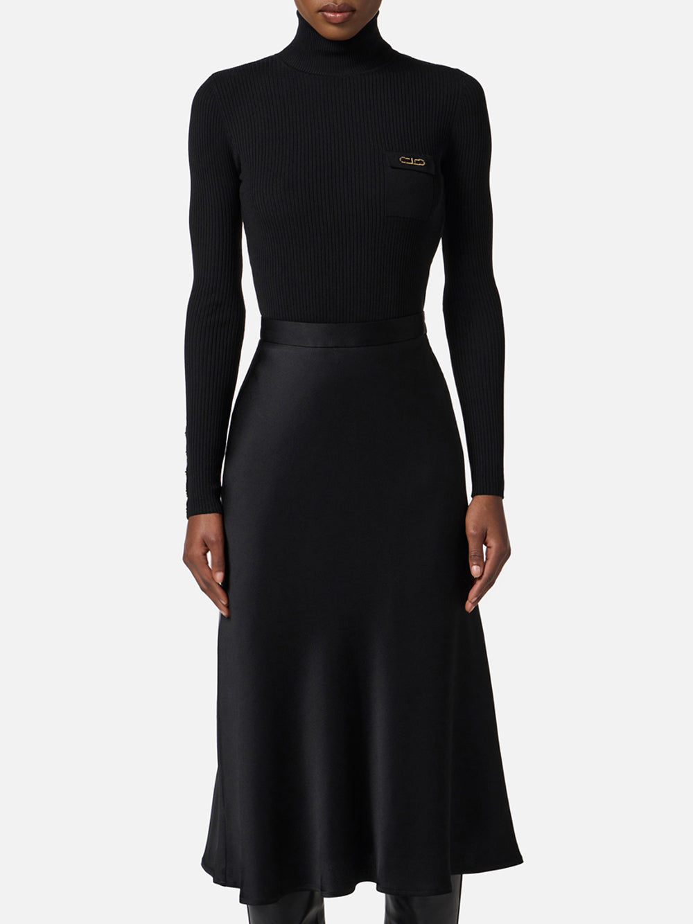 Vestito Midi Elisabetta Franchi da Donna - Nero