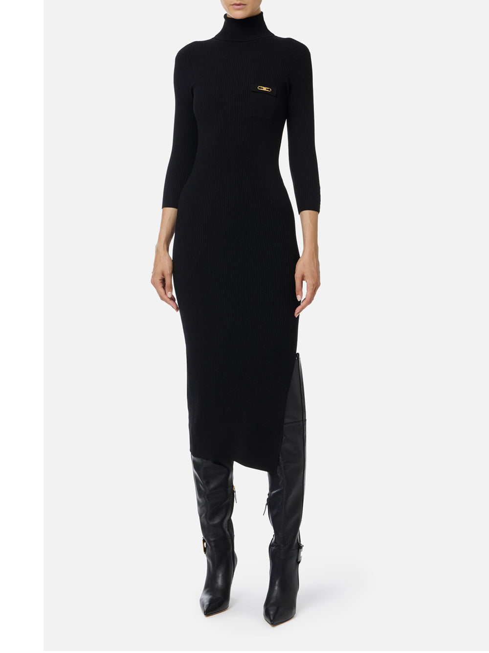 Vestito Midi Elisabetta Franchi da Donna - Nero