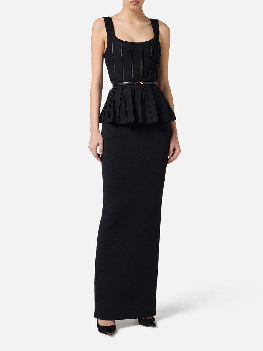 Vestito Longuette Elisabetta Franchi da Donna - Nero