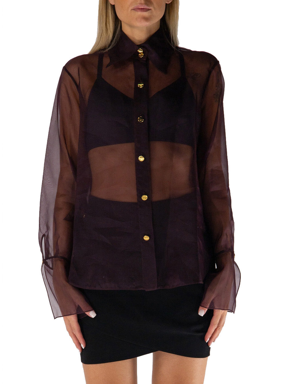 Camicia Elisabetta Franchi da Donna - Merlot Bordeaux