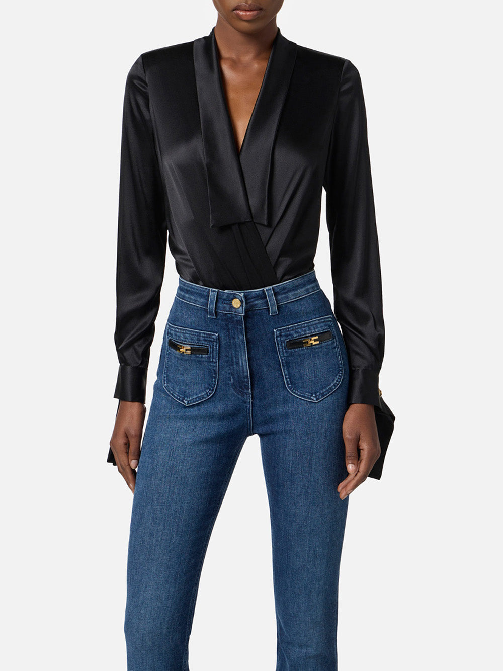 Camicia Body Elisabetta Franchi da Donna - Nero