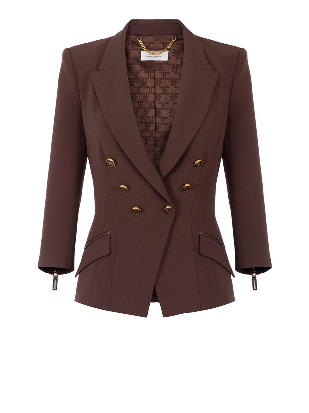 Blazer Elisabetta Franchi da Donna - Coffee Marrone