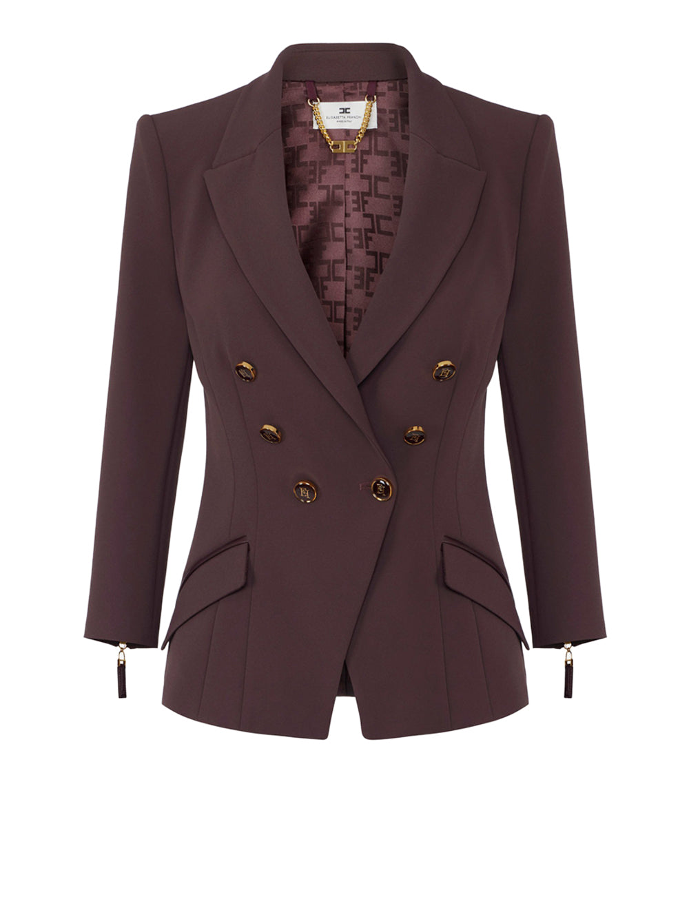 Blazer Elisabetta Franchi da Donna - Merlot Bordeaux