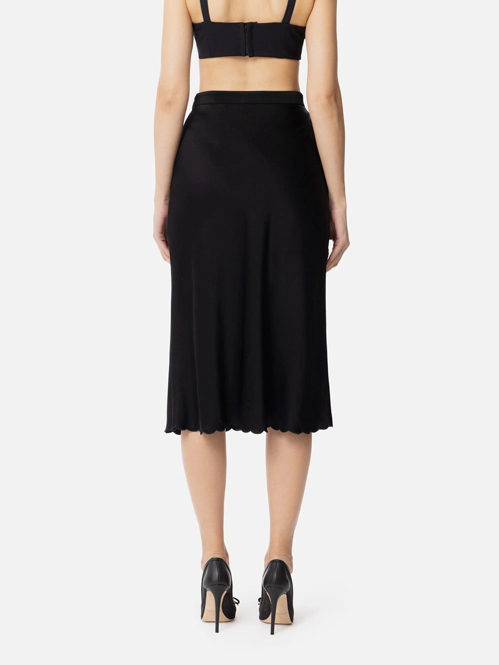 Gonna Midi Elisabetta Franchi da Donna - Nero