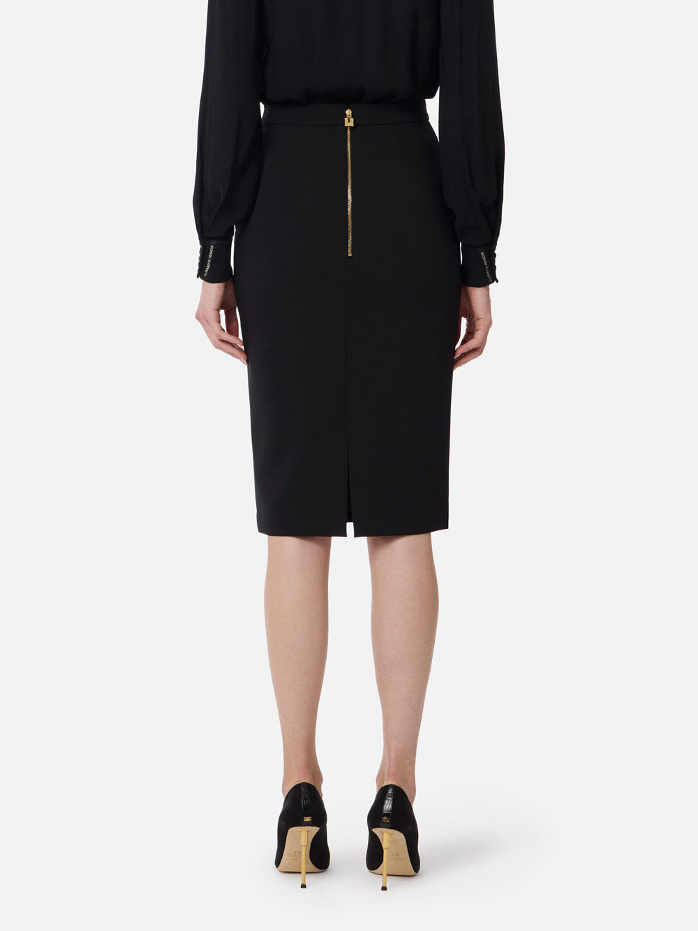 Gonna Midi Elisabetta Franchi da Donna - Nero