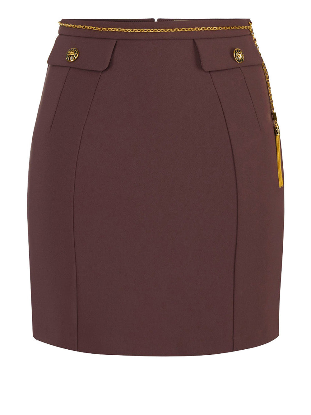 Gonna Mini Elisabetta Franchi da Donna - Merlot Bordeaux