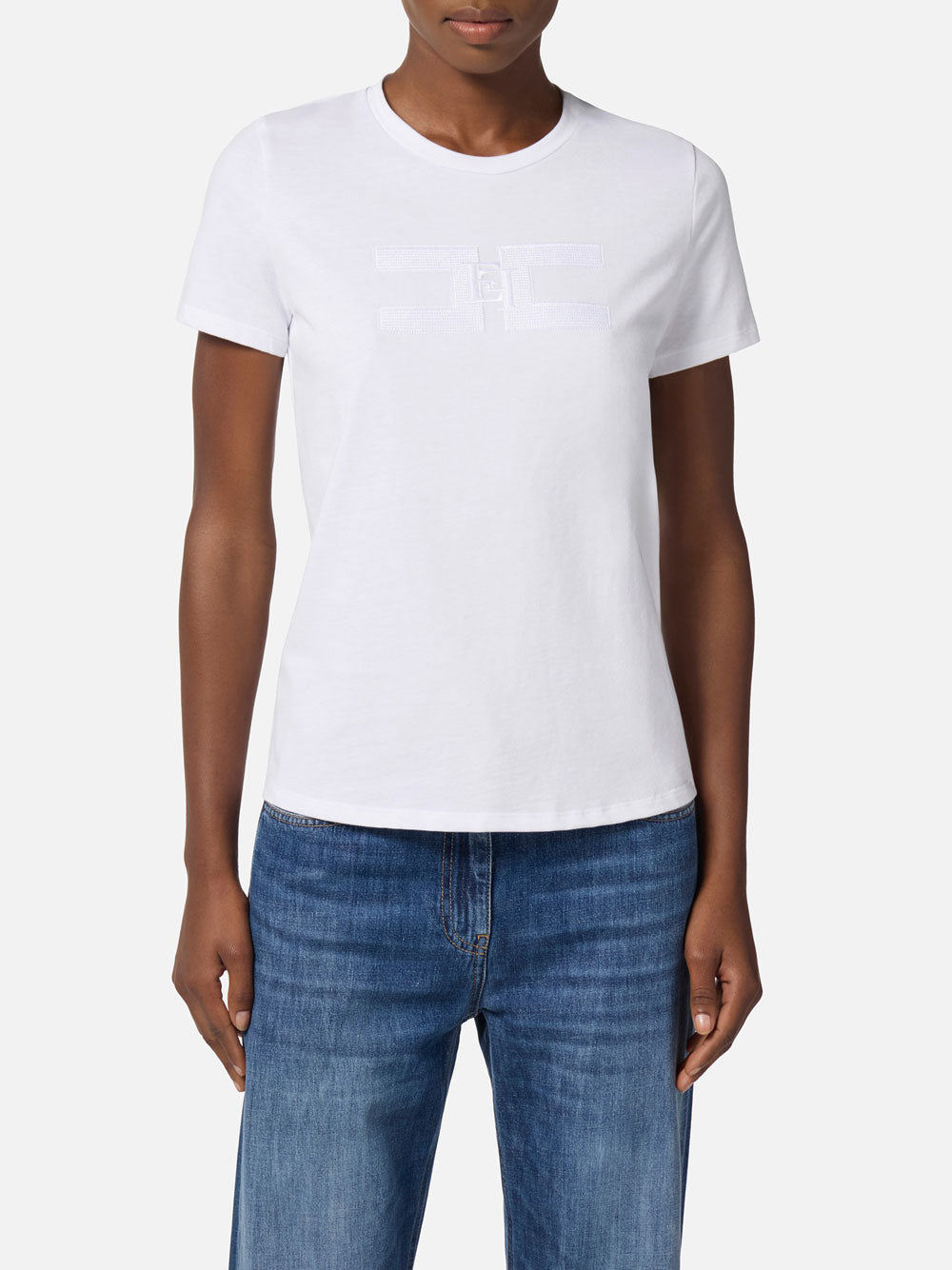 T-shirt Elisabetta Franchi da Donna - Gesso Avorio