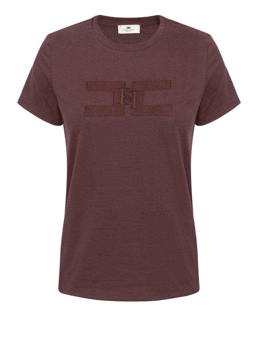 T-shirt Elisabetta Franchi da Donna - Merlot Bordeaux
