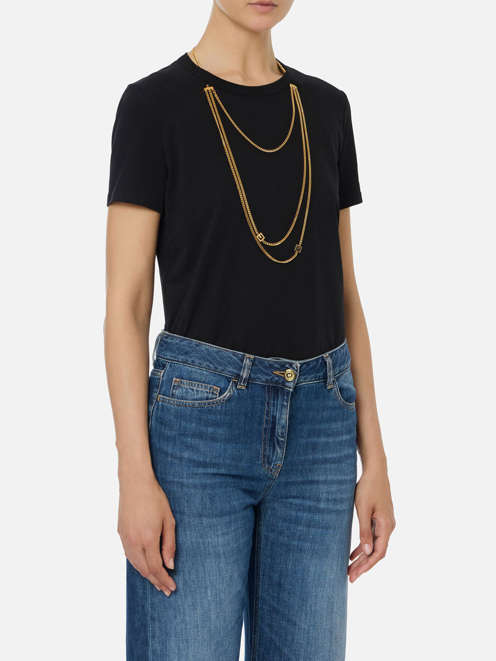 T-shirt Elisabetta Franchi da Donna - Nero