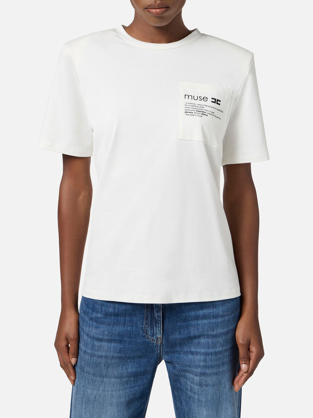 T-shirt Elisabetta Franchi da Donna - Gesso Avorio