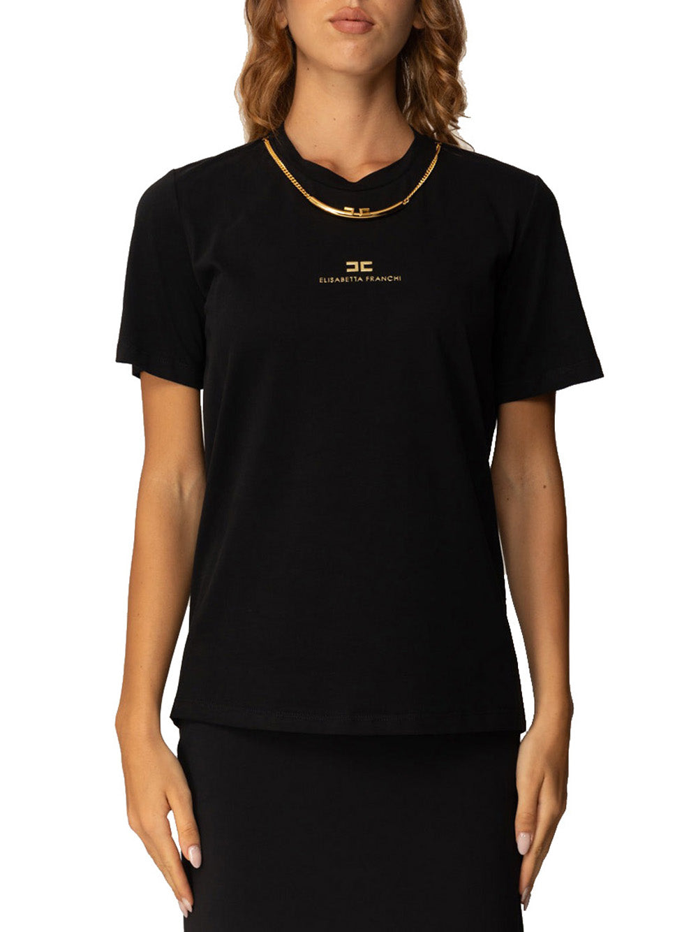 T-shirt Elisabetta Franchi da Donna - Nero