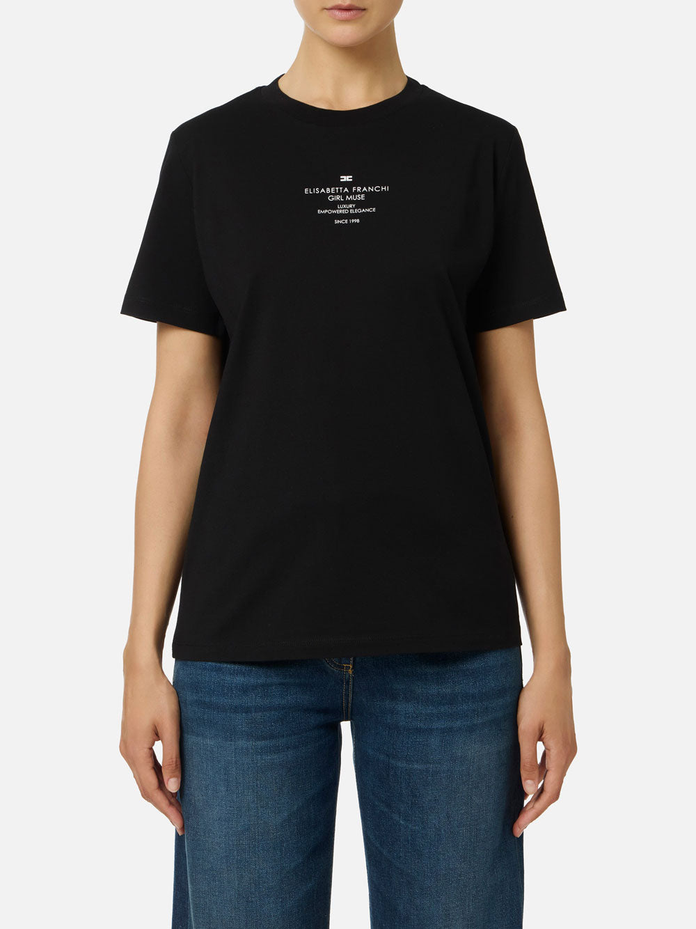 T-shirt Elisabetta Franchi da Donna - Nero