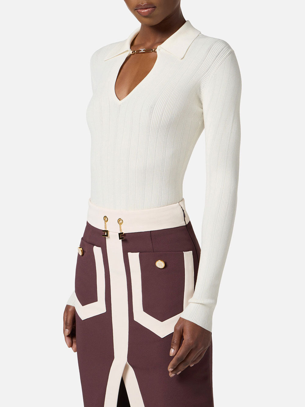 Maglia Elisabetta Franchi da Donna - Milk Bianco