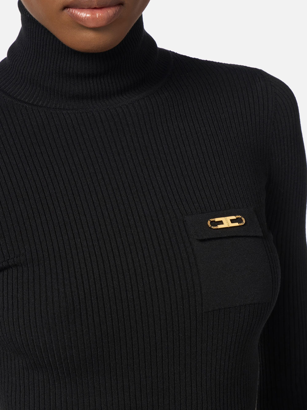 Maglia Collo Alto Elisabetta Franchi da Donna - Nero