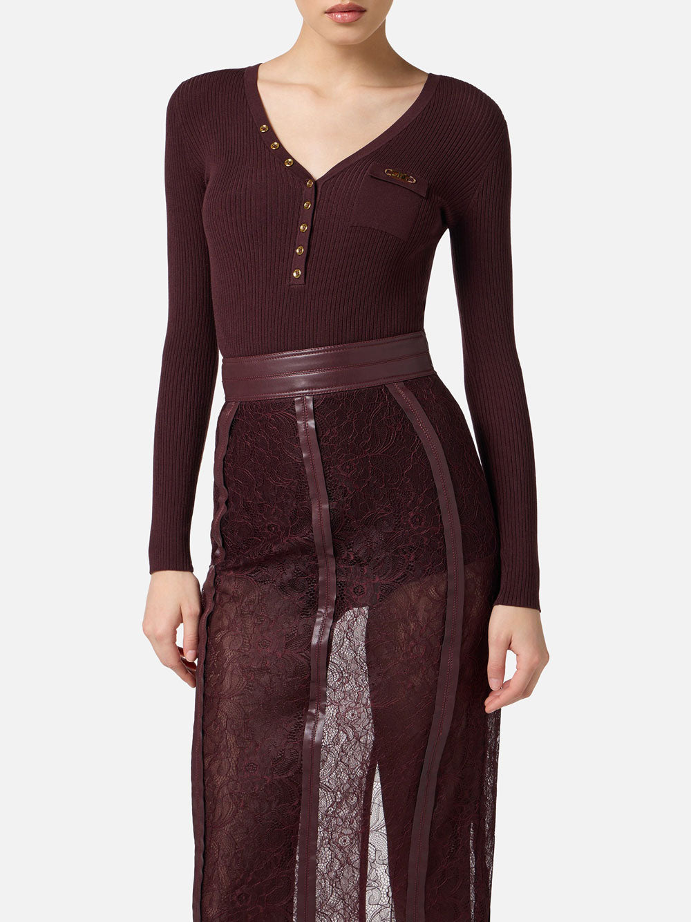 Maglia Elisabetta Franchi da Donna - Merlot Bordeaux